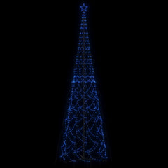 Blue LED Christmas cone tree, 26 ft tall with 3000 lights.