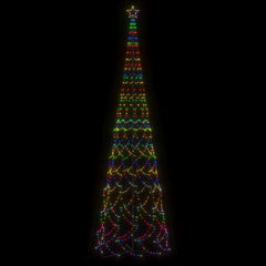 26ft cone-shaped Christmas tree with 3000 colorful LED lights in a zigzag pattern