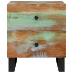 Bedside Cabinet Multicolour Solid reclaimed wood, iron Medium