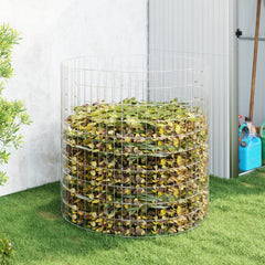 Garden Composter Silver Galvanized steel Large Durable