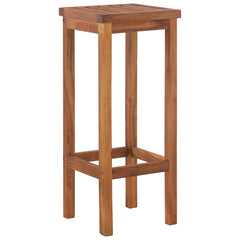 Bar Stool Set of 4 Natural wood