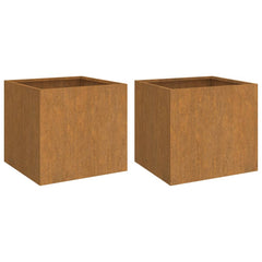 Planters 2 pcs 12.6x11.8x11.4 Corten Steel