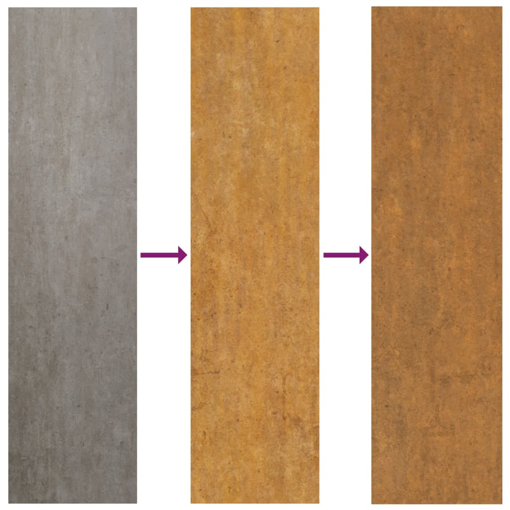 Planters 2 pcs 12.6x11.8x11.4 Corten Steel