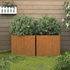 Planters 2 pcs 12.6x11.8x11.4 Corten Steel