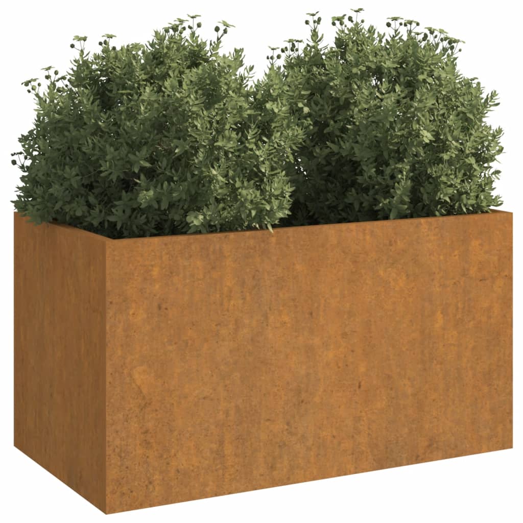 Planter 24.4x11.8x11.4 Corten Steel