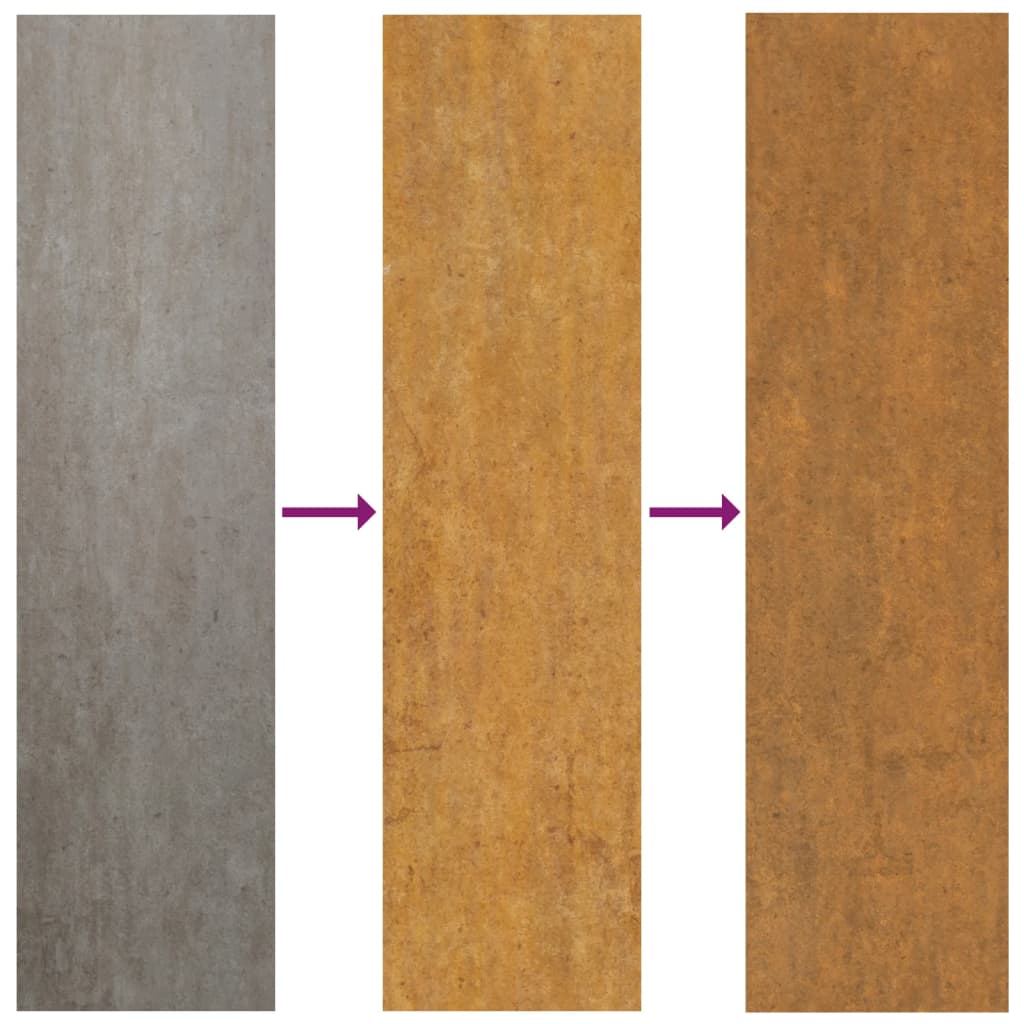Planter 24.4x11.8x11.4 Corten Steel