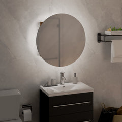 Bathroom Cabinet Oak Engineered wood, glass, PVC, copper Small