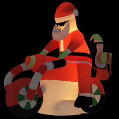 Christmas Inflatable Santa on Motorcycle LED 62.2