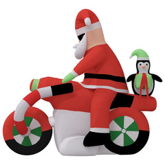 Christmas Inflatable Santa on Motorcycle LED 62.2