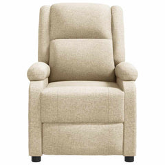 Massage Chair Cream Fabric, Metal, Wood Single Massage Chair