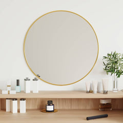 Wall Mirror Gold Glass, PVC 19.7 in Wall mounting Wall Mirror