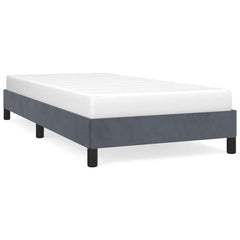 Bed Frame Dark Gray Velvet, Plywood, Engineered Wood Twin XL