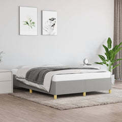 Bed Frame without Mattress Light Gray 59.8x79.9 Queen Fabric