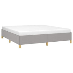 Bed Frame Light Gray Polyester California King Durable