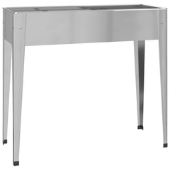 Garden Planter Metallic silver Galvanized steel Tall