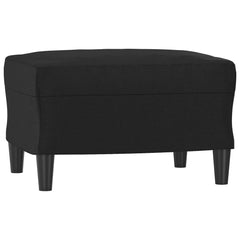 Footstool Black Faux leather 23.6 x 19.7 x 16.1 in Stylish