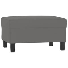Footstool Dark grey Microfiber fabric 27.6x21.7x16.1 in Durable
