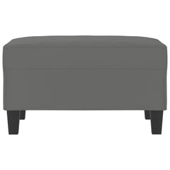 Footstool Dark grey Microfiber fabric 27.6x21.7x16.1 in Durable