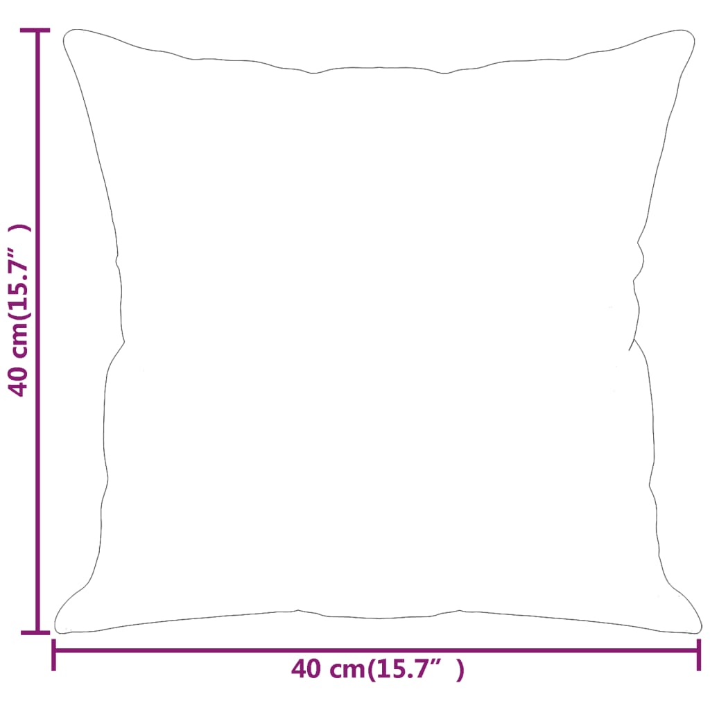 Light gray velvet throw pillow measuring 15.7 x 15.7 inches with dimensions shown.
