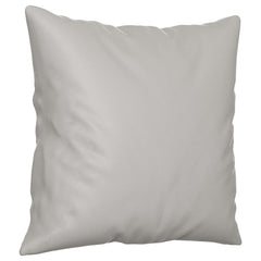 Two light gray microfiber throw pillows, each 15.7 inches square, in a 2-pack.