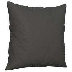 Two dark gray microfiber throw pillows, each 15.7x15.7 inches, shown from the front.