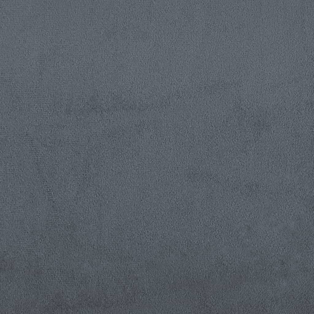 Two dark gray velvet throw pillows in a 2-pack, each 5.9x19.7 inches in cylindrical bolster shape.