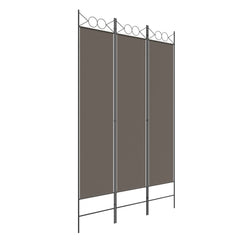 3-Panel Room Divider Anthracite 47.2x78.7 Fabric