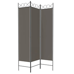 3-Panel Room Divider Anthracite 47.2x78.7 Fabric