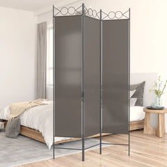 3-Panel Room Divider Anthracite 47.2x78.7 Fabric