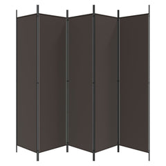 6-Panel Room Divider Brown 118.1x78.7 Fabric