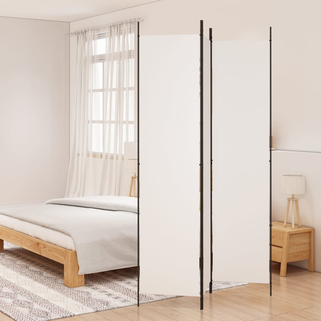 3-Panel Room Divider White 59.1x86.6 Fabric