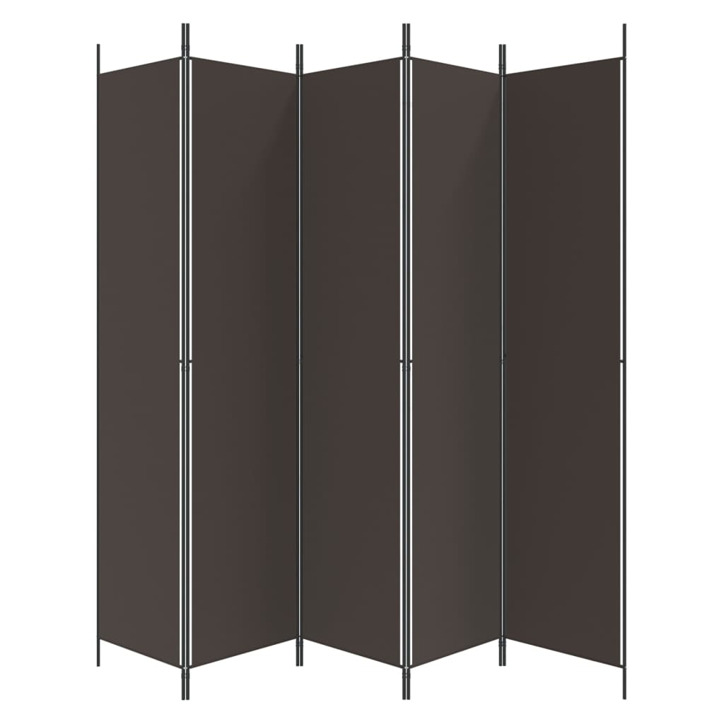 5-Panel Room Divider Brown 98.4x86.6 Fabric – Bostome