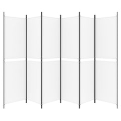 6-Panel Room Divider White 118.1x78.7 Fabric