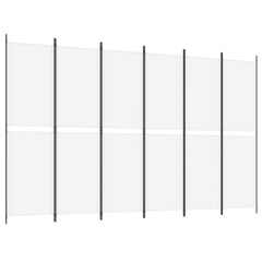 6-Panel Room Divider White 118.1x78.7 Fabric