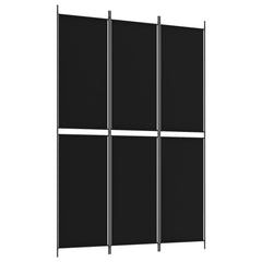 3-Panel Room Divider Black 59.1x86.6 Fabric