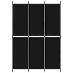 3-Panel Room Divider Black 59.1x86.6 Fabric