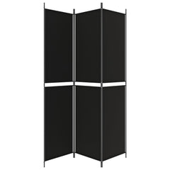 3-Panel Room Divider Black 59.1x86.6 Fabric