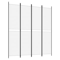 4-Panel Room Divider White 78.7x86.6 Fabric