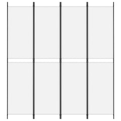 4-Panel Room Divider White 78.7x86.6 Fabric