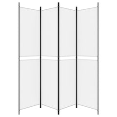 4-Panel Room Divider White 78.7x86.6 Fabric