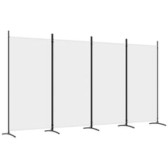 4-Panel Room Divider White 136.2x70.9 Fabric
