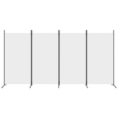 4-Panel Room Divider White 136.2x70.9 Fabric