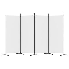 4-Panel Room Divider White 136.2x70.9 Fabric