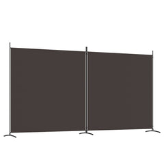 2-Panel Room Divider Brown 137x70.9 Fabric