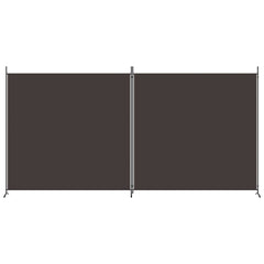 2-Panel Room Divider Brown 137x70.9 Fabric