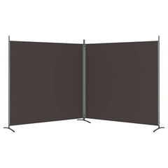 2-Panel Room Divider Brown 137x70.9 Fabric