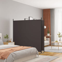 2-Panel Room Divider Brown 137x70.9 Fabric