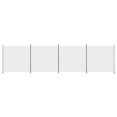 4-Panel Room Divider White 274.8x70.9 Fabric