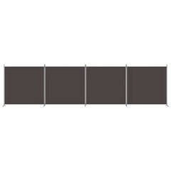 4-Panel Room Divider Brown 274.8x70.9 Fabric