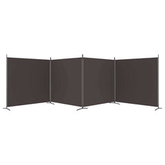 4-Panel Room Divider Brown 274.8x70.9 Fabric